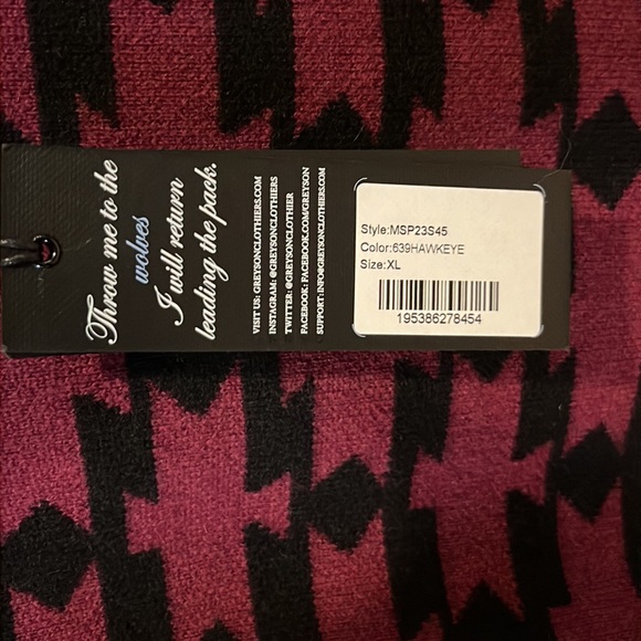 Greyson Thunderbird Koko Hoodie Hawkeye Maroon and Black Wool and Cashmere Knit - Picture 5 of 9